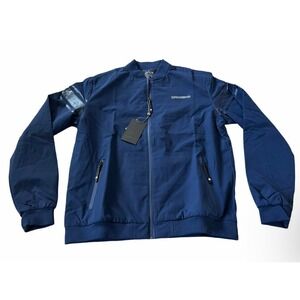 RawGear Jacket Mens Small Navy Blue Full Zip Quality Jacket Pockets Designer NWT